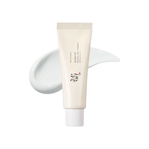 drekinantis spf50 kremas su ryziu ekstraktu ir probiotikais glow efektui