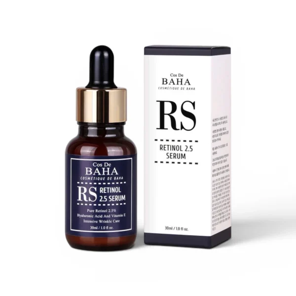 retinolio serumas 2.5 procento su niacinamidu raukslems poroms ir odos teksturai