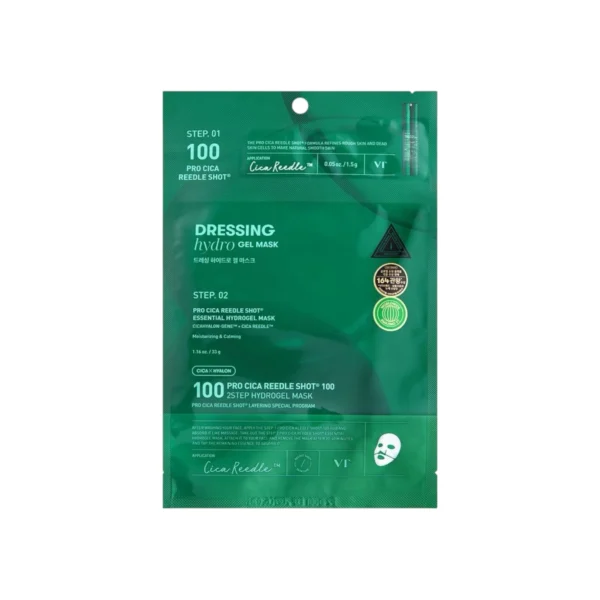 Raminanti hidrogelinė veido kaukė su Reedle™ technologija ir Pro CICA kompleksu jautrios, paraudusios bei sudirgusios odos drėkinimui ir atkūrimui.