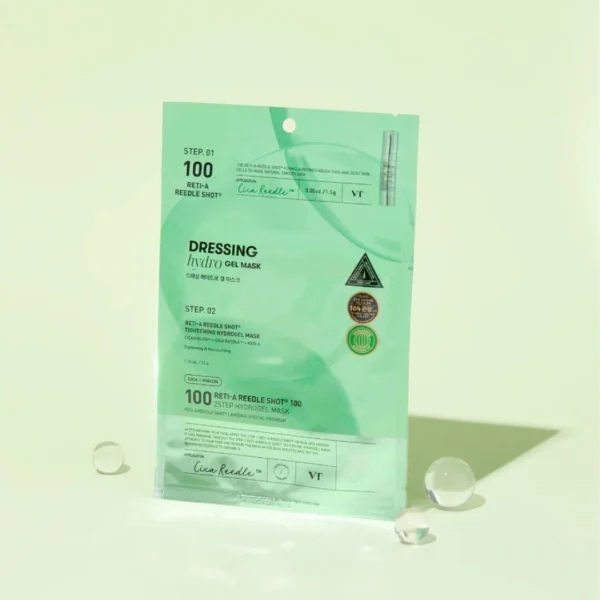 Retinolio veido kaukė su Reedle™ technologija, retinoidais ir hidrogeline formule odos atsinaujinimui, stangrinimui ir smulkių raukšlių mažinimui.